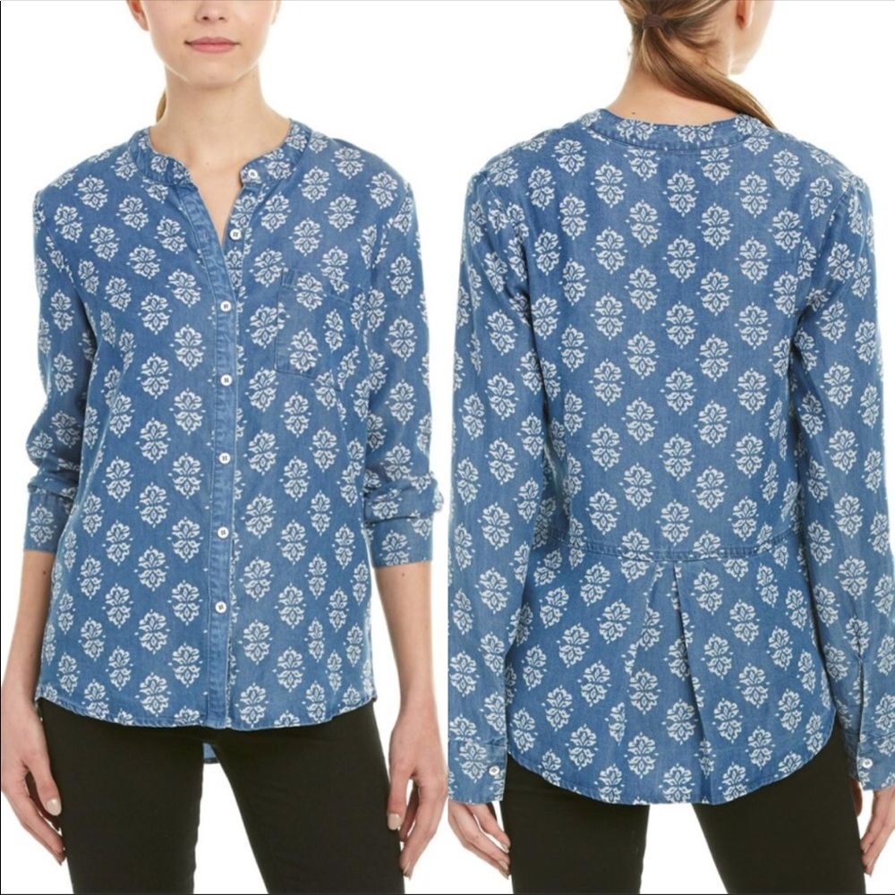 Splendid printed chambray button down shirt - Picture 2 of 8